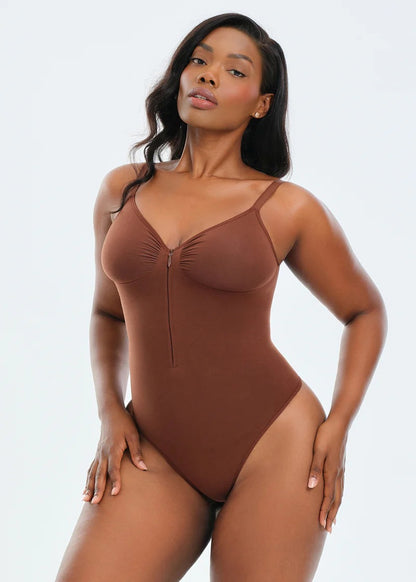 Wendy Front Zip Bodysuit Thong