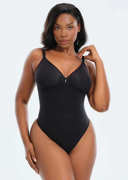 Wendy Front Zip Bodysuit Thong