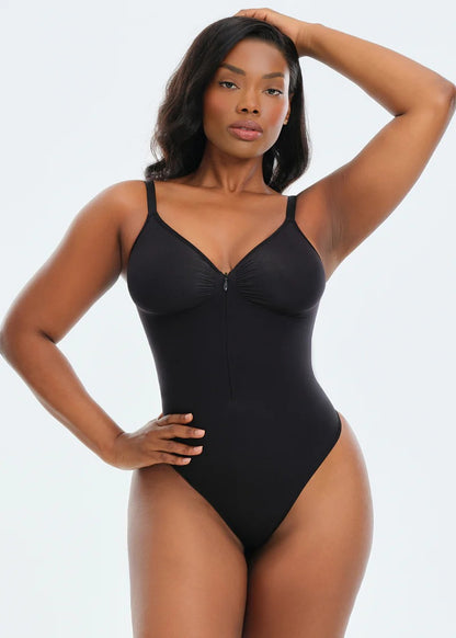 Wendy Front Zip Bodysuit Thong